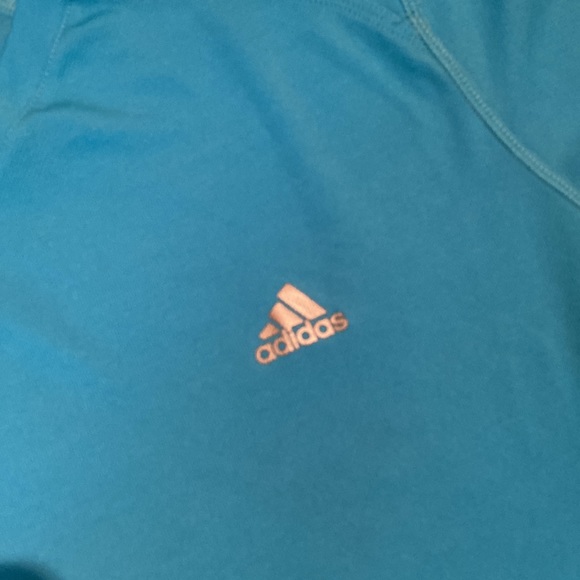 Dri-fit adidas shirt in turquoise (looks bluer in pic) - Picture 2 of 5